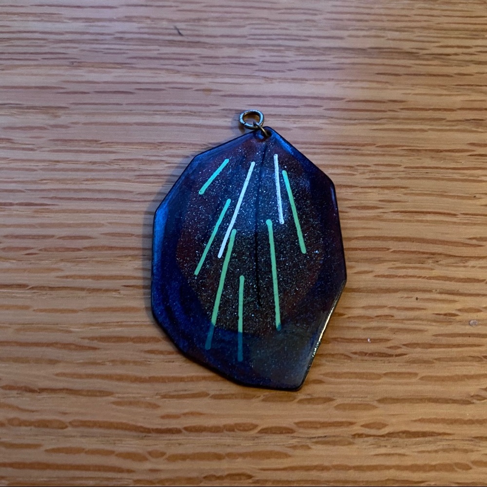 Cool vintage enamel pendant